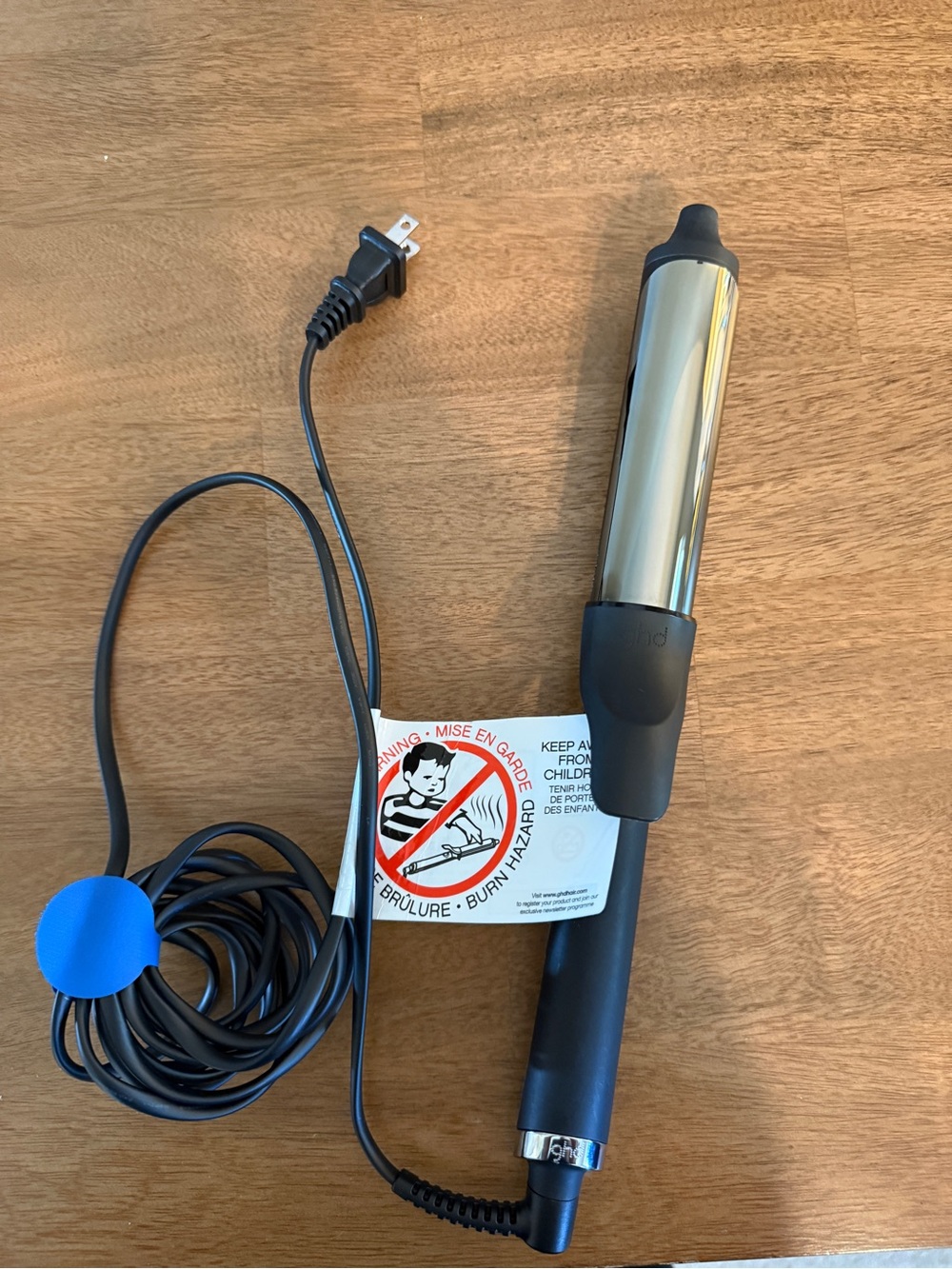 ghd Black and Silver Ceramic Curling Wand